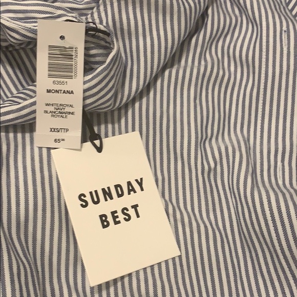 📌 NWT Sunday Best by Aritzia B/W Montana Shirt - Picture 5 of 6